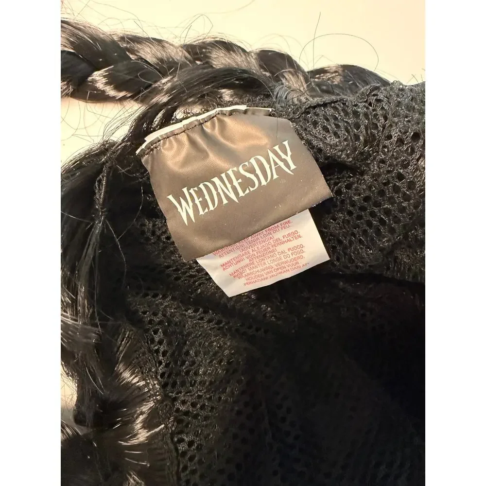 Rubies Wednesday Girls Black Braided Wig Costume Cosplay Halloween New No Tags